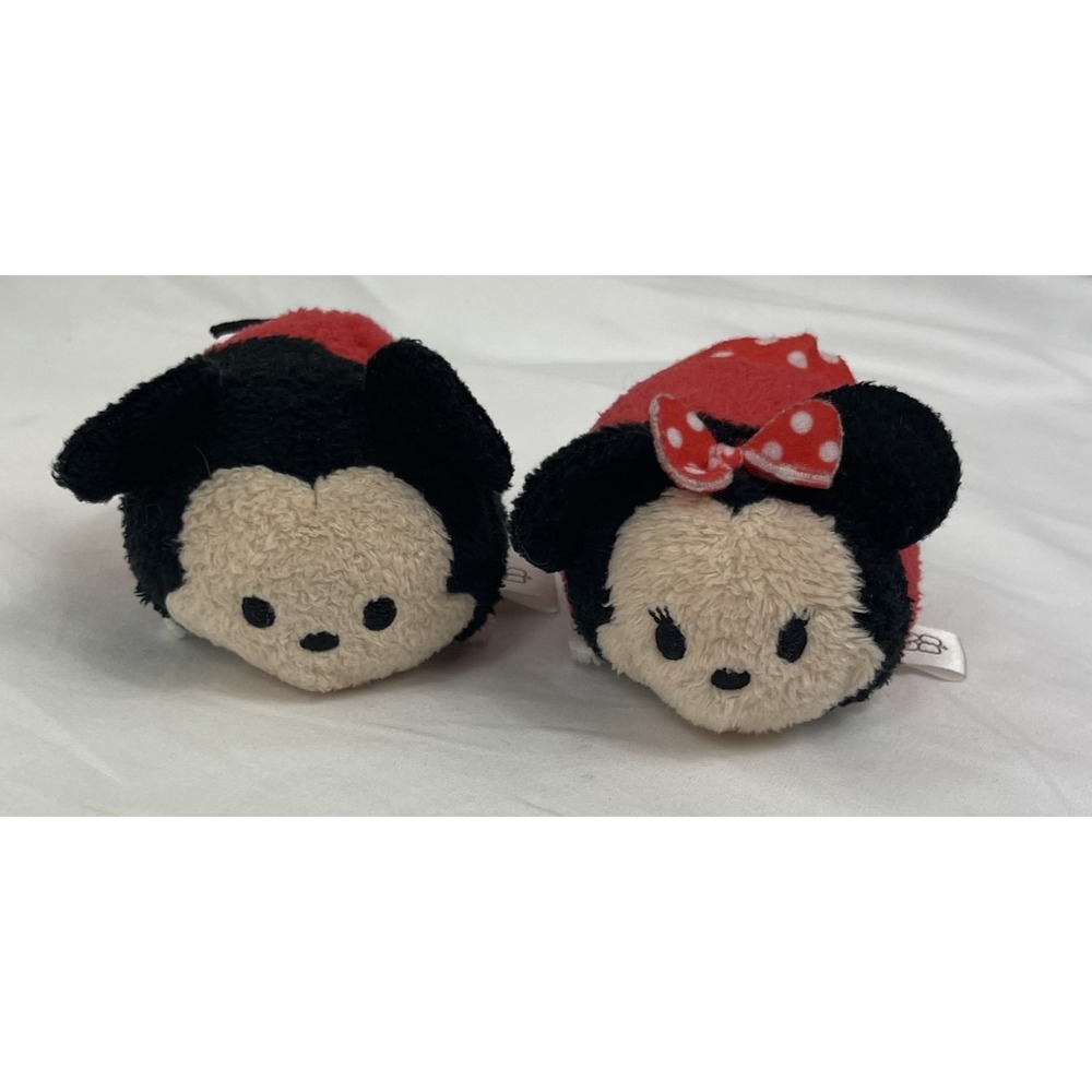 Disney Tsum Tsum mini plush - Mickey and Minnie set 3.5" gently‎ used